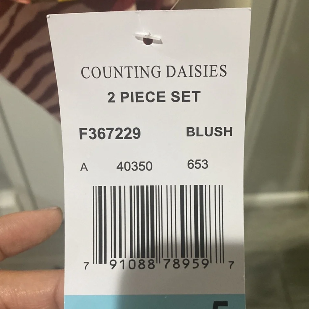 Counting Daisies Set Toddler 5 Peter Pant Neck Floral Print Top Striped Pants